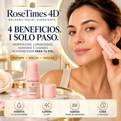 RoseTimes 4D™ - Bálsamo Facial Hidratante y Rejuvenecedor