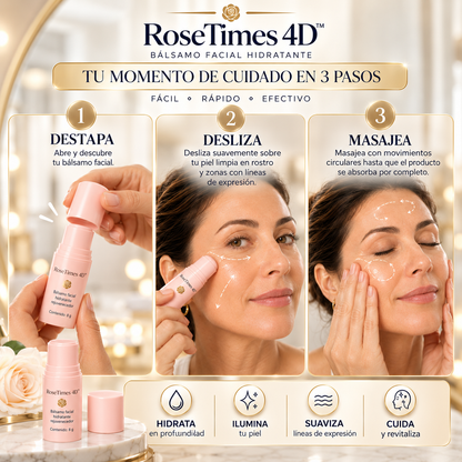 RoseTimes 4D™ - Bálsamo Facial Hidratante y Rejuvenecedor