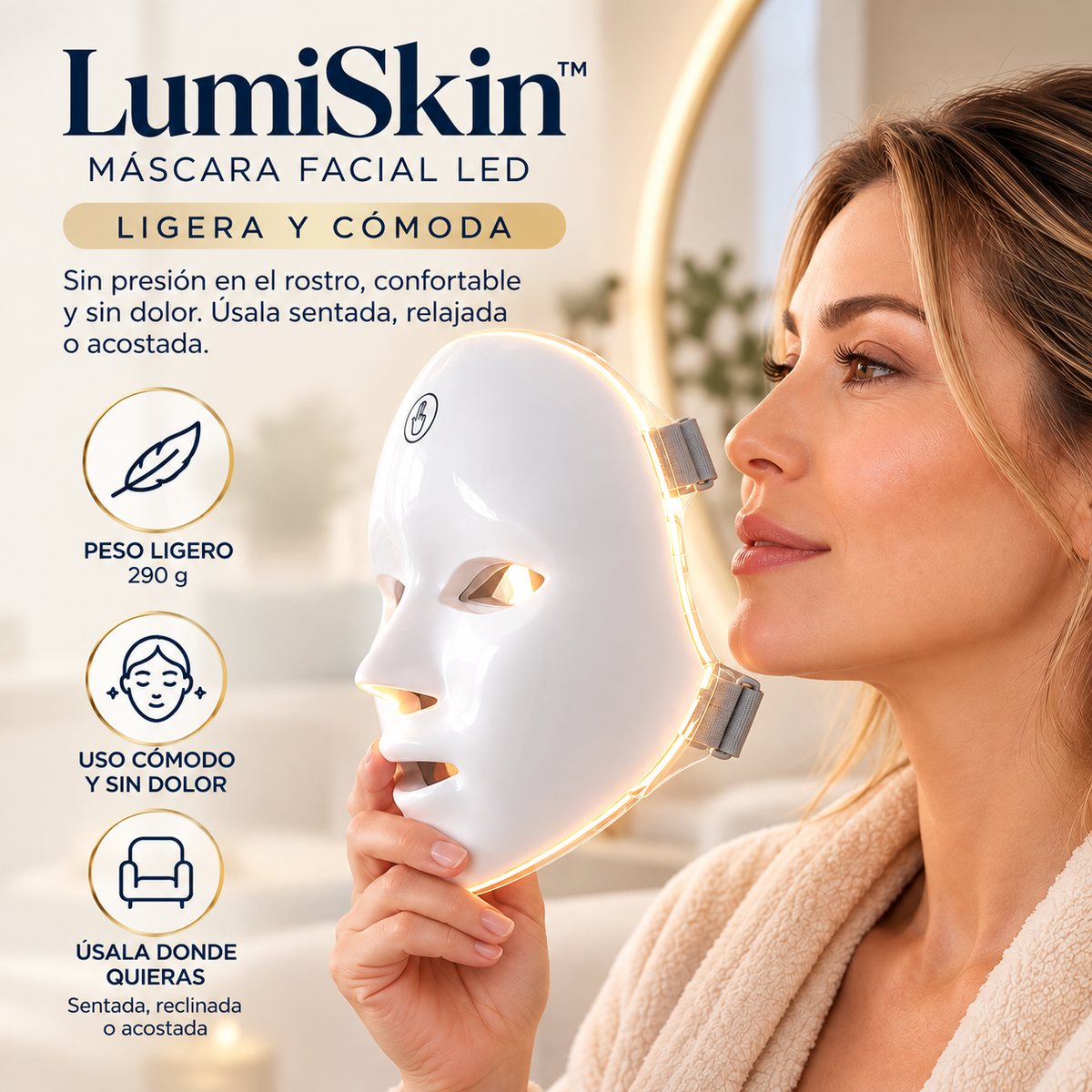 LUMISKIN™ | MÁSCARA FACIAL LED DE 7 COLORES