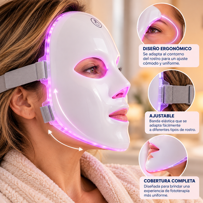 LUMISKIN™ | MÁSCARA FACIAL LED DE 7 COLORES